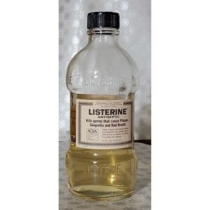 Listerine Antiseptic Mouthwash Original Formula 12 Fl Oz Vintage Glass Bottle